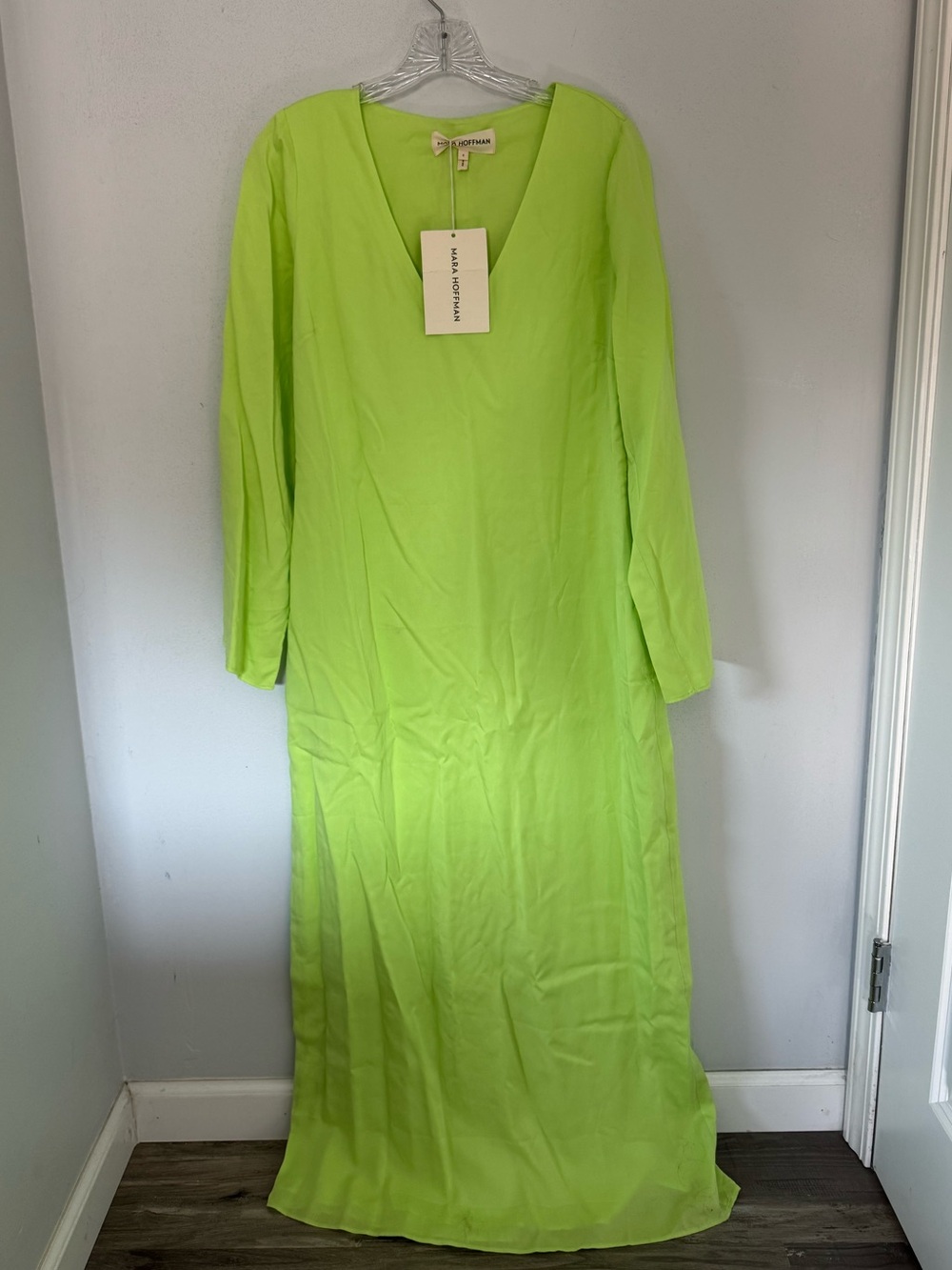 Mara Hoffman Nailyah Maxi Dress - Chartreuse Green - Size 6 - New with tags